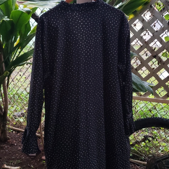 NWT Ava & Viv Black and White Dot Dress, Size 2X - Picture 2 of 5
